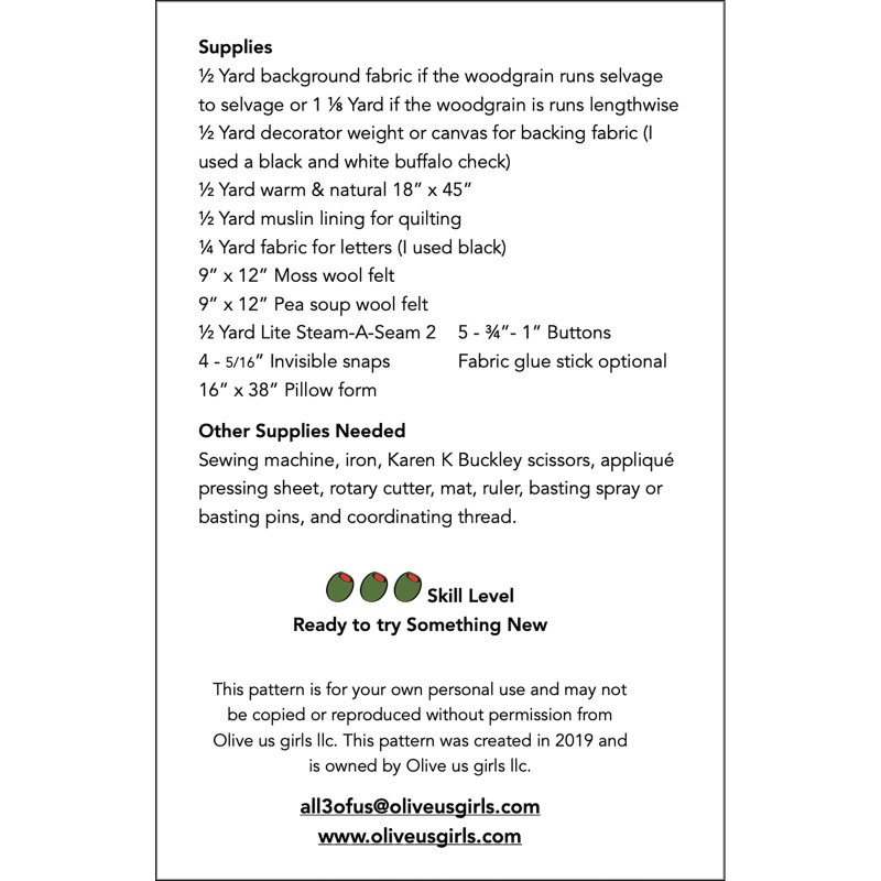 Seasonal Home Bench Pillow EE Schenck Company