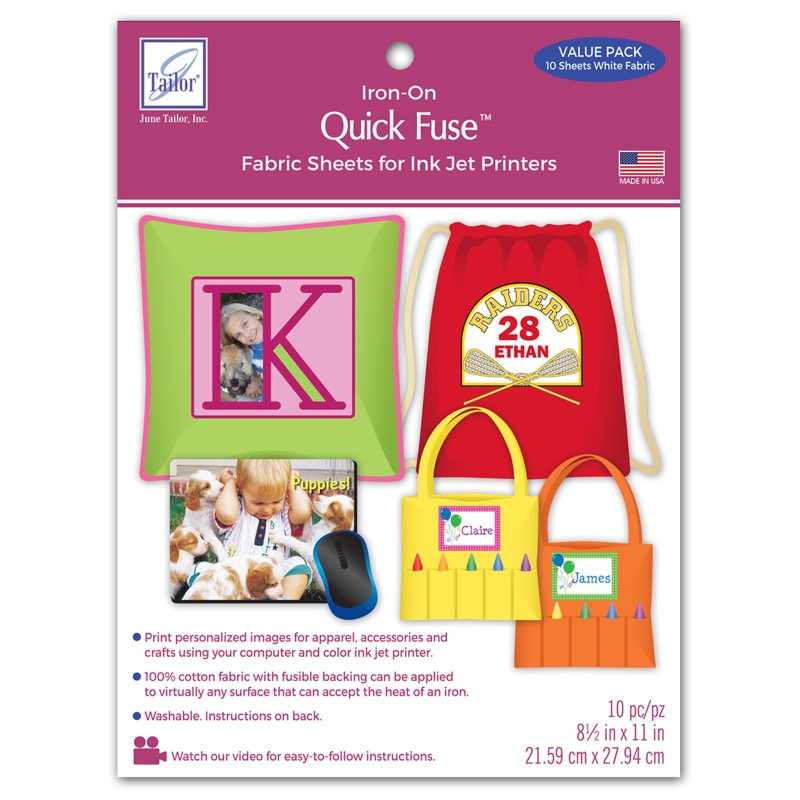Quick Fuse Inkjet Fabric Sheets EE Schenck Company