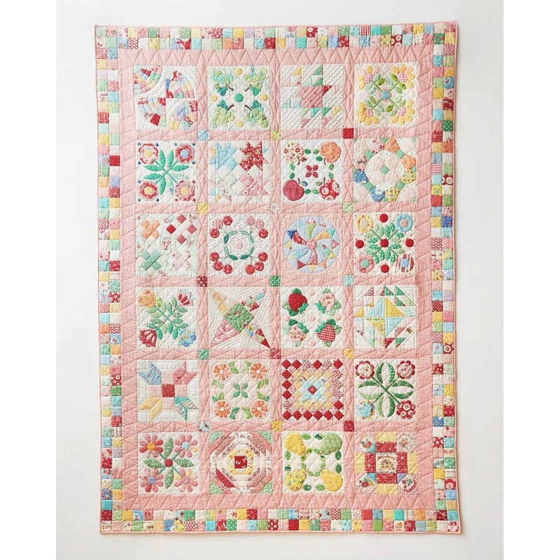 松山敦子　the Vintage Flower Sampler Quilt The Vintage Flower Sampler Quilt – It's Sew Sam