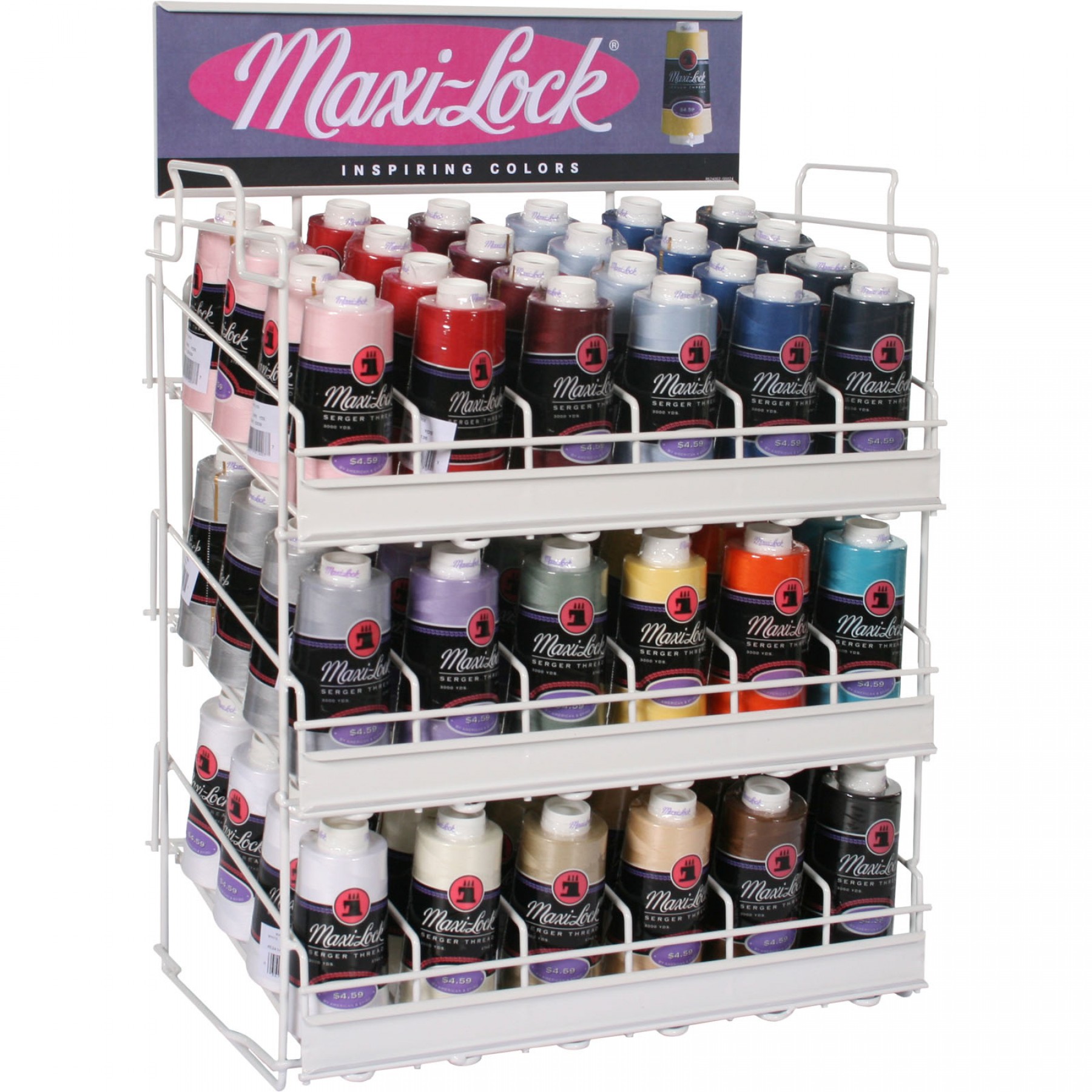 MaxiLock Assorted Solids Display Rack EE Schenck Company