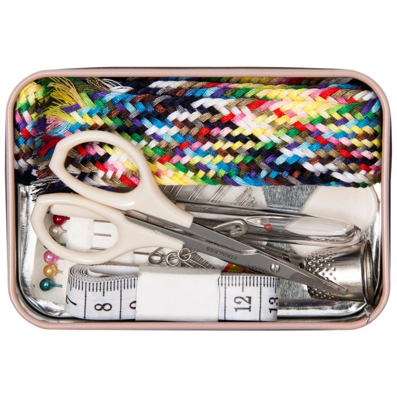 Vintage Tin Sewing Kit Assortment EE Schenck Co.