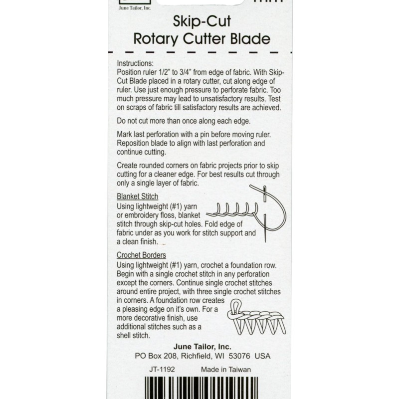 SkipCut Rotary Cutter Blade EE Schenck Company