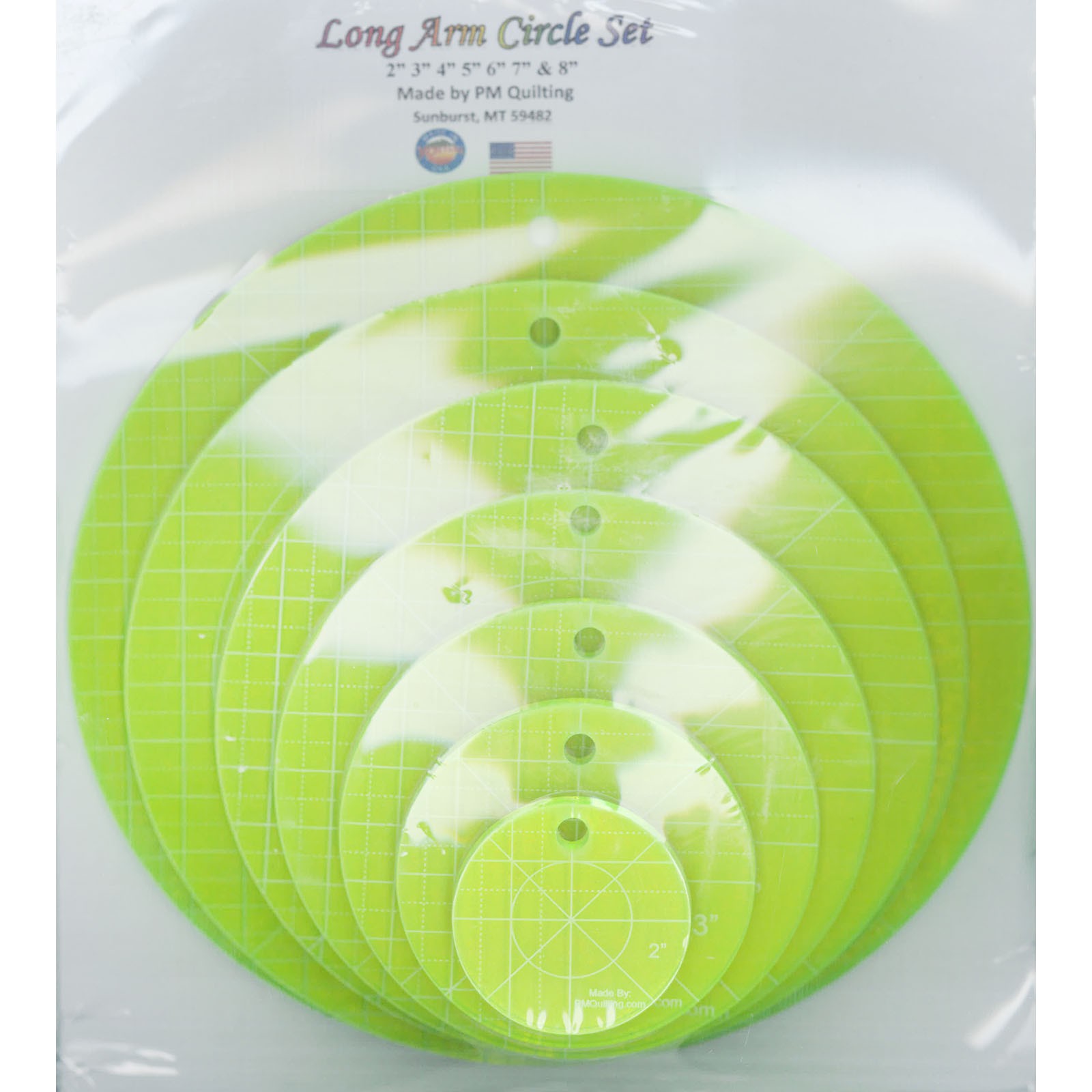 Circle Ruler Set Longarm Glow Edge EE Schenck Co.