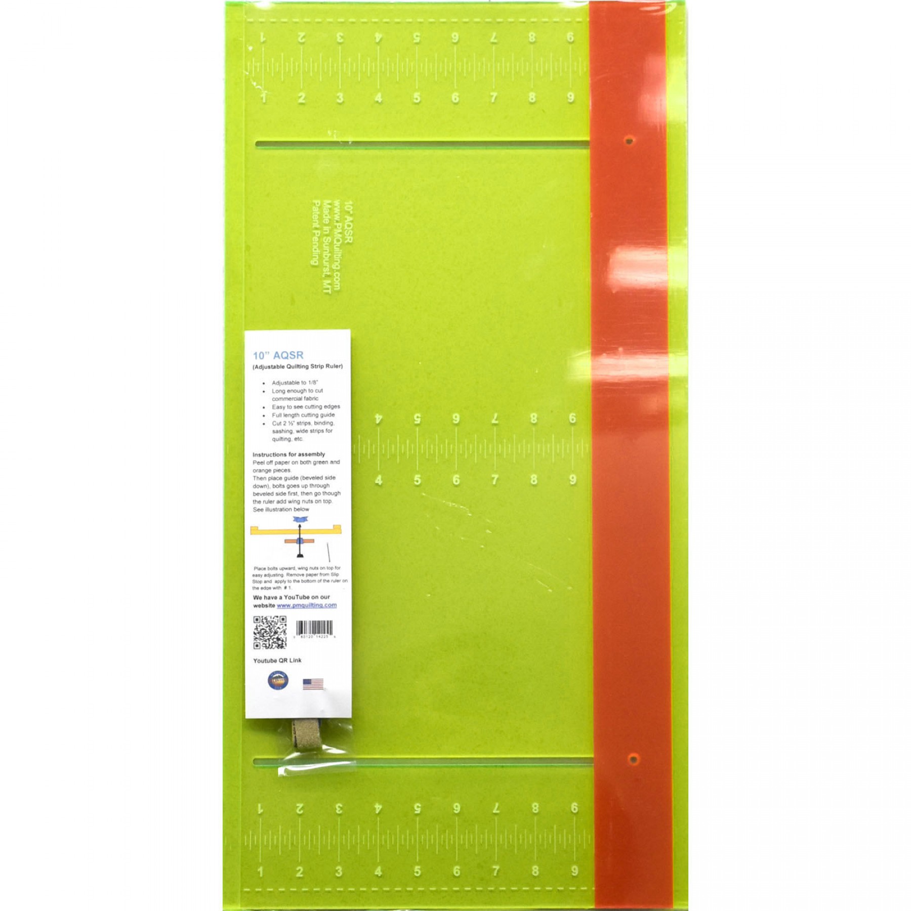 Adjustable Quilt Strip Ruler Glow Edge EE Schenck Co.