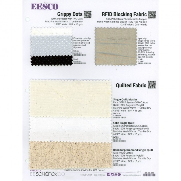 EESCO Basics Color Card 5 EE Schenck Company