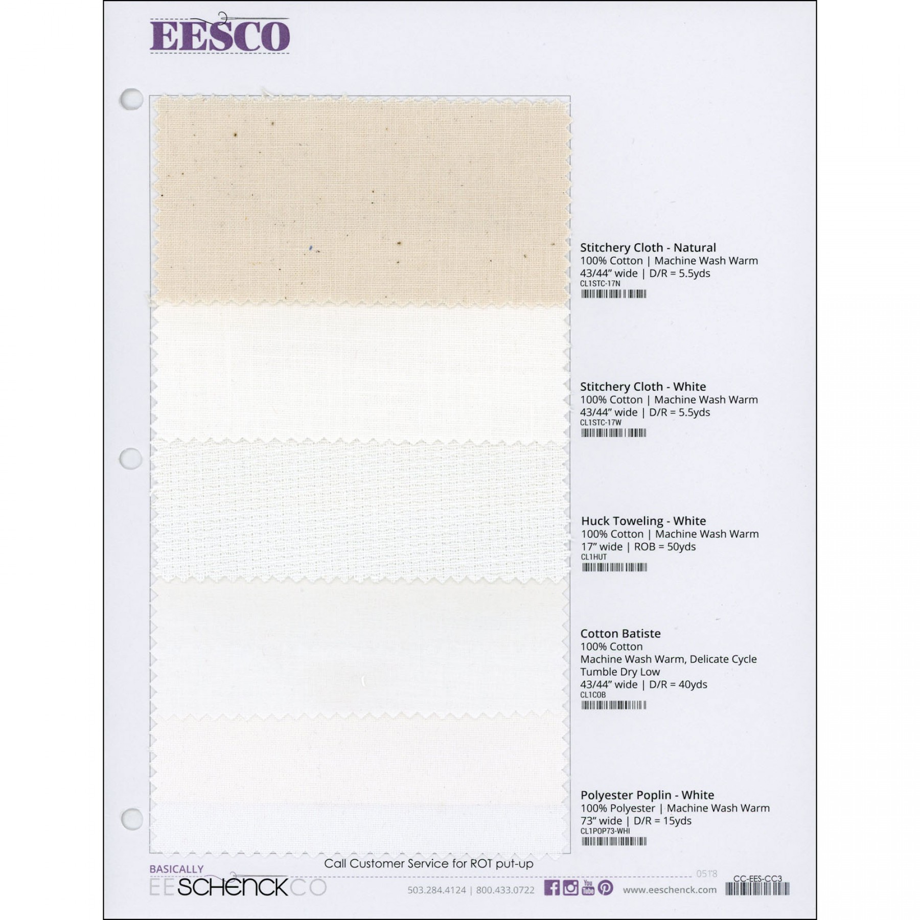 EESCO Basics Color Card 3 EE Schenck Company