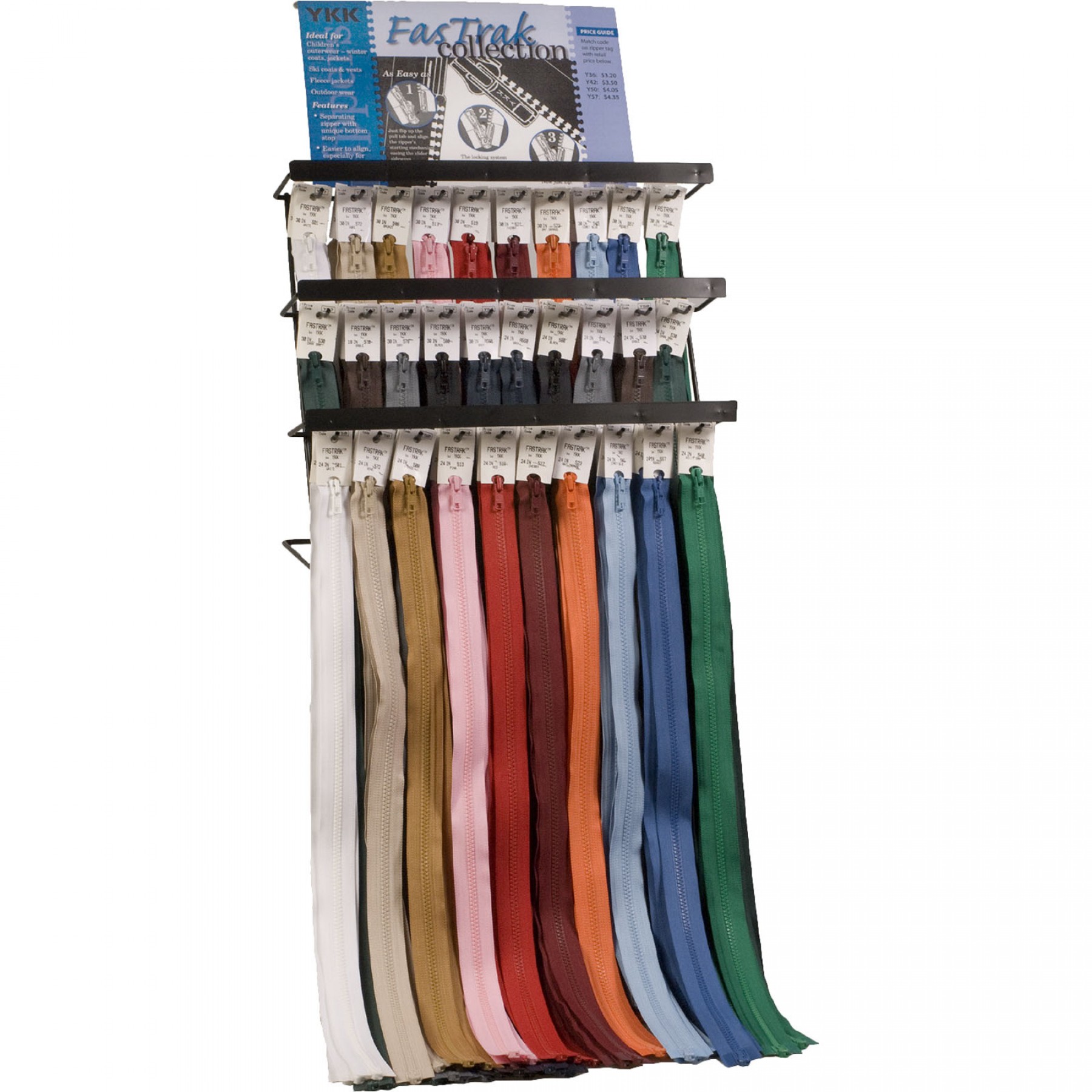 FasTrak Adult Zipper Assortment Display EE Schenck Company